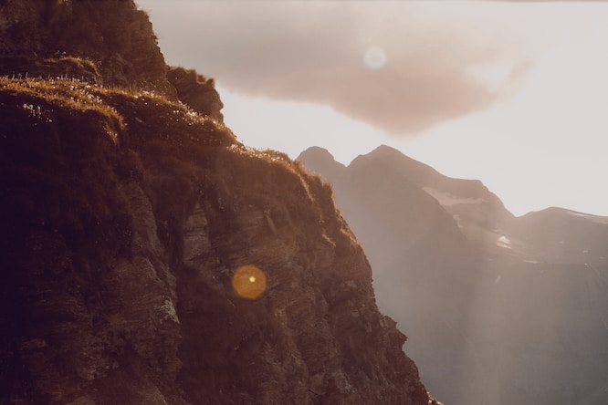 Mountainside climbing