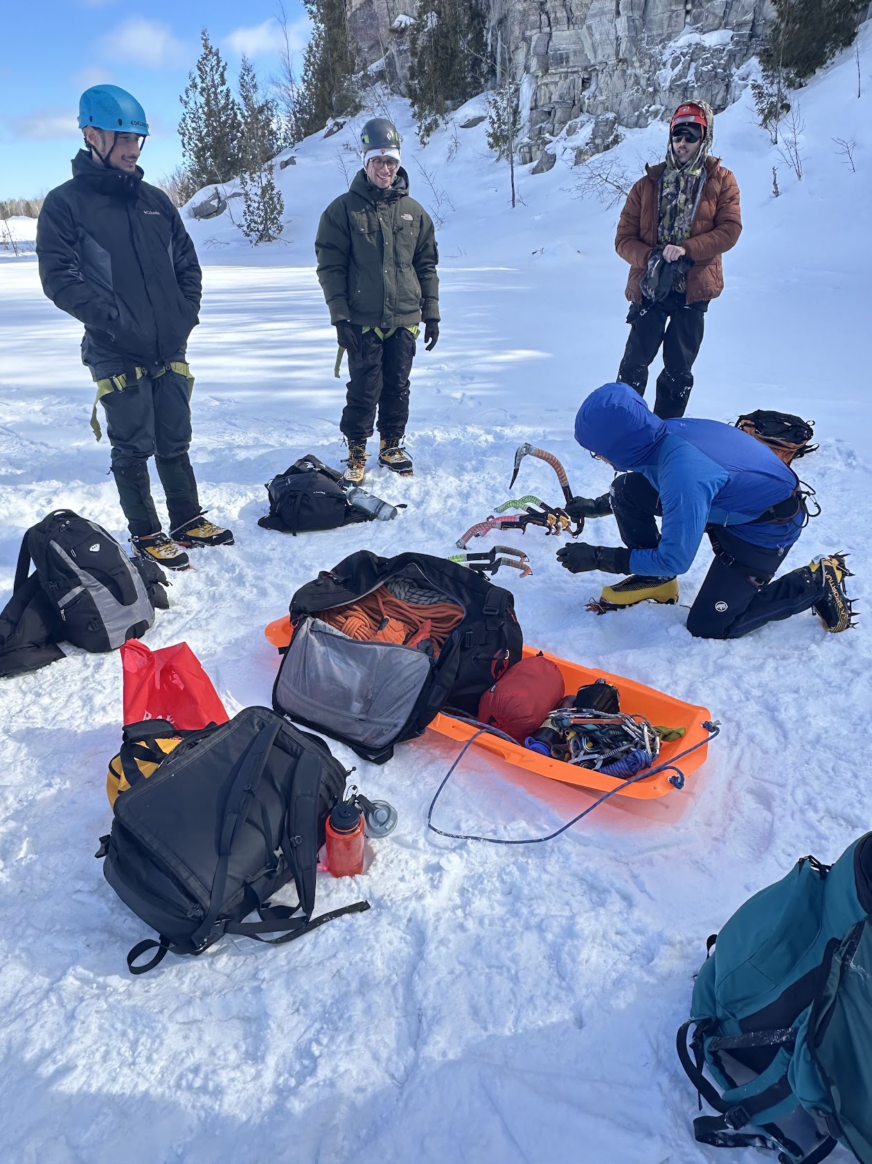 Intro to ice climbing course